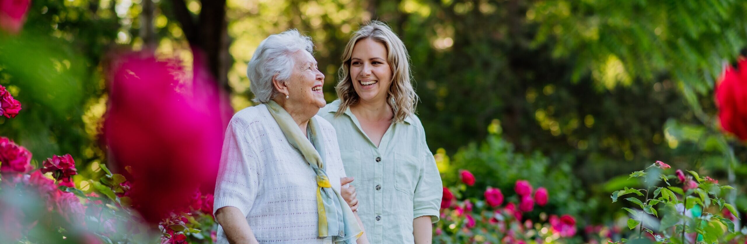 Caregiver supporting a senior client at home